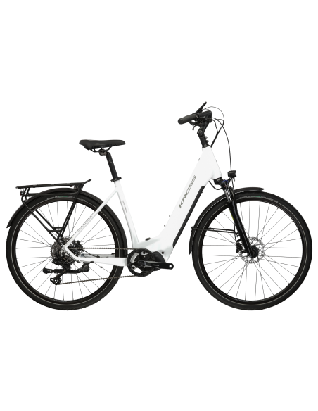 E-Trekking Bike Kross Trans Hybrid 5.0 LS - 28 inch - Frame L (19 inch) - Wit