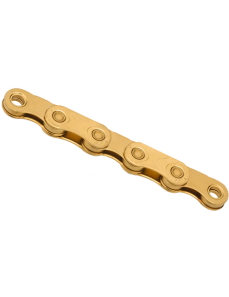Ketting 12 speed KMC X Flat TiN Gold x 126L Waxed