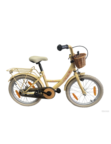 Kinderfiets Bikefun Girly 18 inch - met mandje en remnaaf - Goud