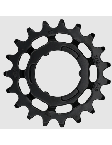 Tandwiel KMC Voor Shimano 19T O-MO Staal 3/32 inch - Zwart