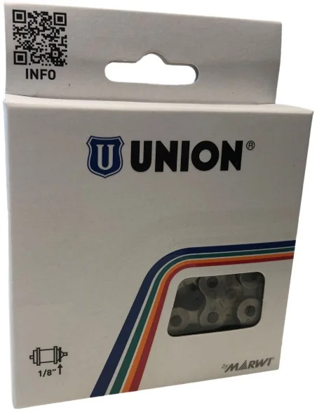 Ketting Marwi 1/2" x 1/8" voor naafversnelling / single speed 112 links - zwart