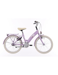 Kinderfiets Bikefun Lots of Love 20 inch met Remnaaf - Mat Lila/Violet