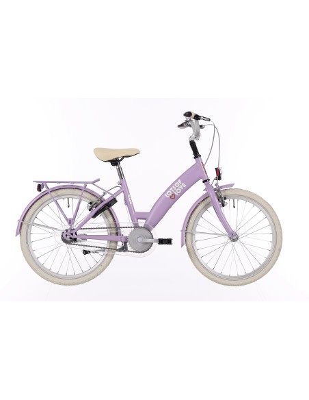 Kinderfiets Bikefun Lots of Love 20 inch met Remnaaf - Mat Lila/Violet