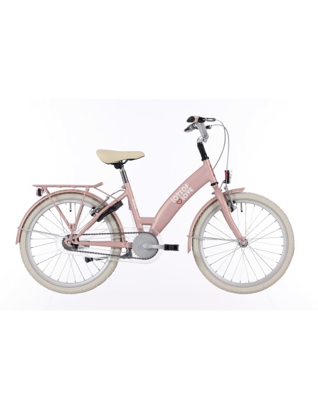 Kinderfiets Bikefun Lots of Love 20 inch met Remnaaf - Mahogany Roze