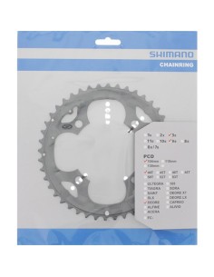 Kettingblad 44T Shimano Deore FC-M590 kettingrand - zilver 2