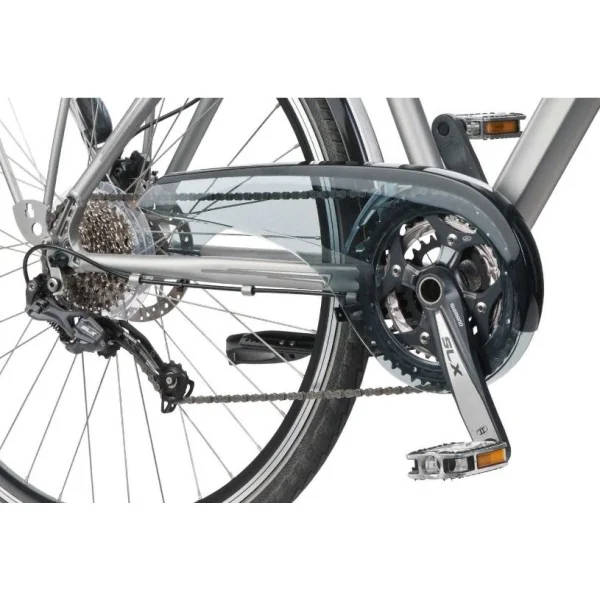 Kettingscherm Axa Scope 2 voor 46-48 tands tandwielen - lichtgrijs met zwarte rand (winkelverpakking)