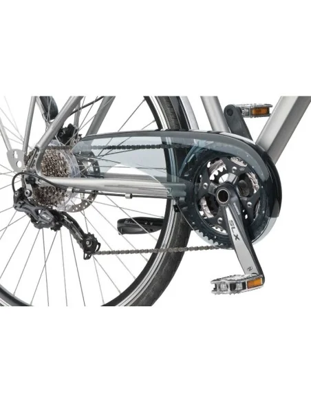 Kettingscherm Axa Scope 2 voor 46-48 tands tandwielen - lichtgrijs met zwarte rand (winkelverpakking)