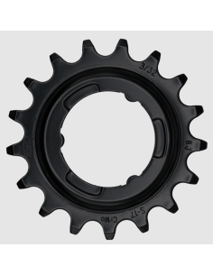 Tandwiel KMC Voor Shimano 17T O-MO Staal 3/32 inch - Zwart 2