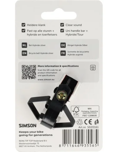 Simson Bel Hybride zilver