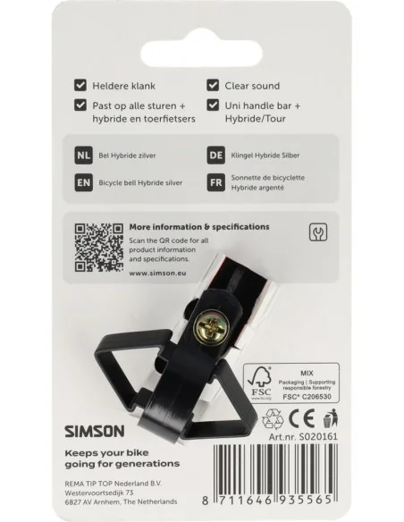 Simson Bel Hybride zilver