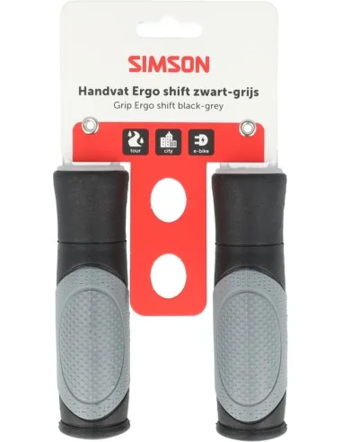 Simson Handvatten Ergo shift zwart-grijs