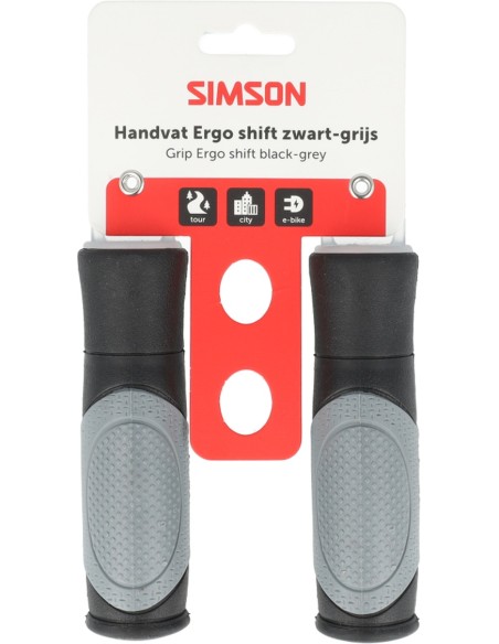 Simson Handvatten Ergo shift zwart-grijs