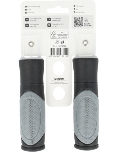 Simson Handvatten Ergo shift zwart-grijs
