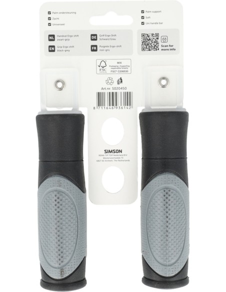 Simson Handvatten Ergo shift zwart-grijs