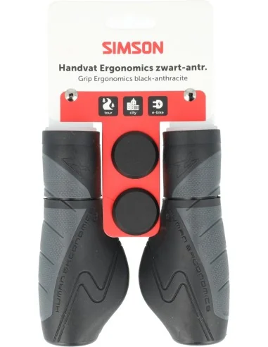 Simson Handvatten Ergonomics zwart-antraciet
