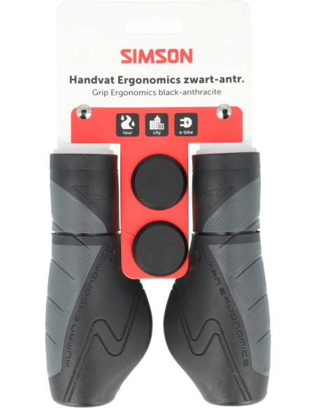 Simson Handvatten Ergonomics zwart-antraciet