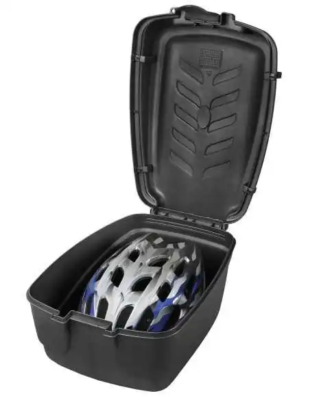 Topkoffer Polisport Luxe met quick release bagagedragerbevestiging - zwart