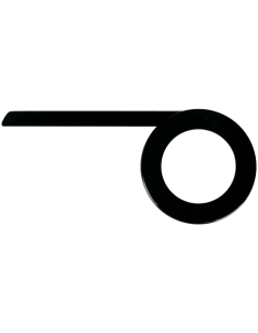 Kettingscherm Herrmans Slyde 38T icnl. tail piece - mat zwart