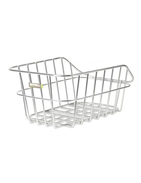 Fietsmand Basil Cento met dragerbevestiging 45 x 33 x 21 cm - aluminium