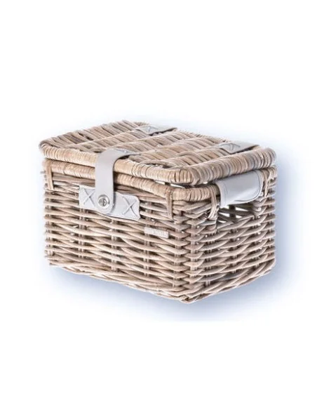 Rotan fietsmand Basil Denton Small 35 x 24 x 20 cm - nature grey