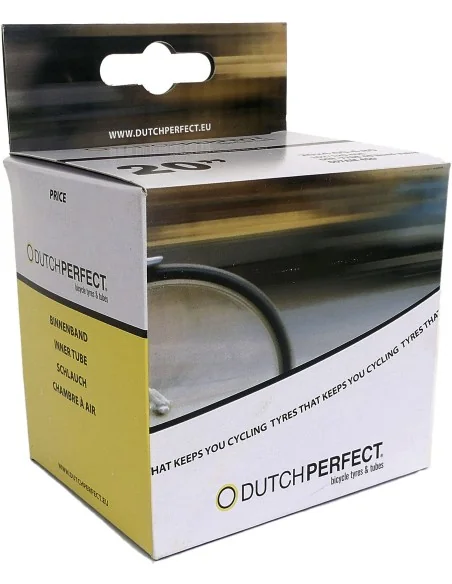 Binnenband Dutch Perfect Fatbike 20 x 4.00" /40-540 mm AV gebogen 45° - zwart