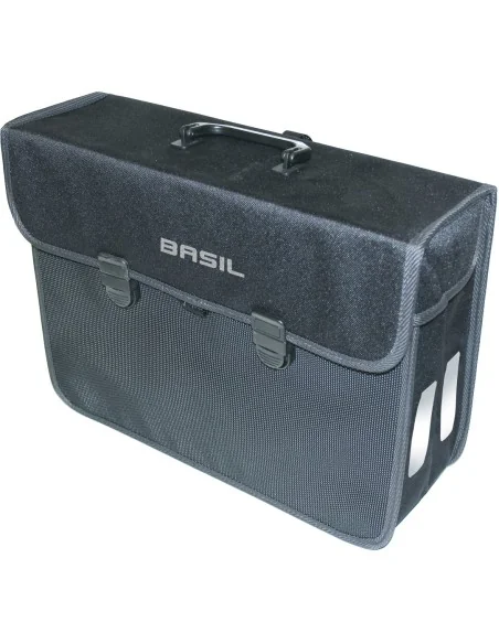 Fietstas Basil Malaga XL 17 liter 40 x16 x 31 cm - zwart
