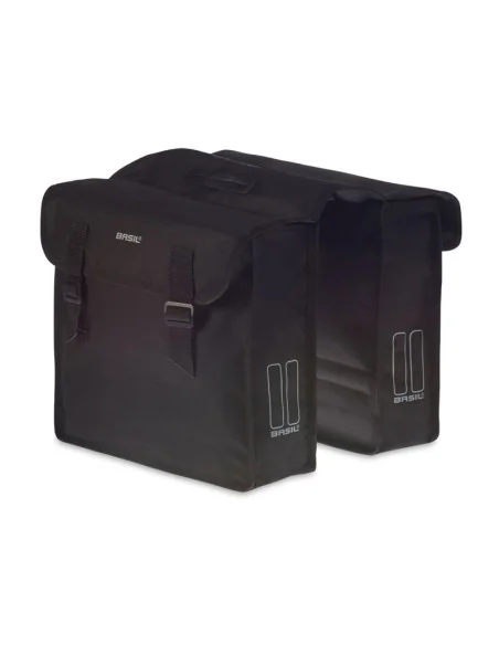 Dubbele fietstas Basil Mara 26 liter 33 x 11 x 30 cm - zwart