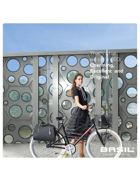 Fietstas Basil Noir 17 liter 41 x 17 x 32 cm - midnight black