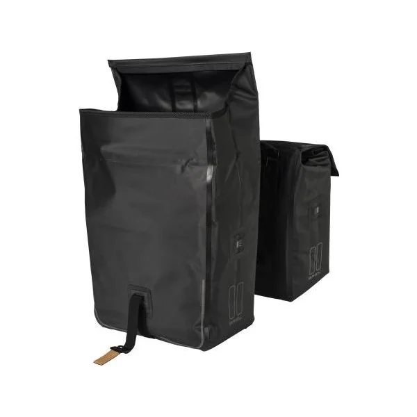 Dubbele fietstas Basil Urban Dry 50 liter 36 x 17 x 42 cm - mat zwart