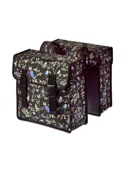 Dubbele fietstas Basil Wanderlust 35 liter 36 x 14 x 41 cm - charcoal