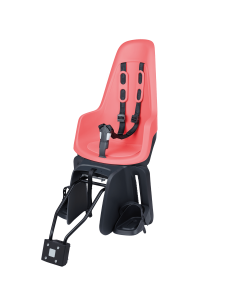 Kinderzitje achter Bobike One Maxi 1P & EB-D met frame- en dragerbevestiging - fierce flamingo