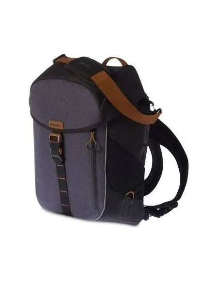 Fietsschoudertas Basil Miles Daypack 16 liter 33 x 17 x 41 cm - zwart/grijs
