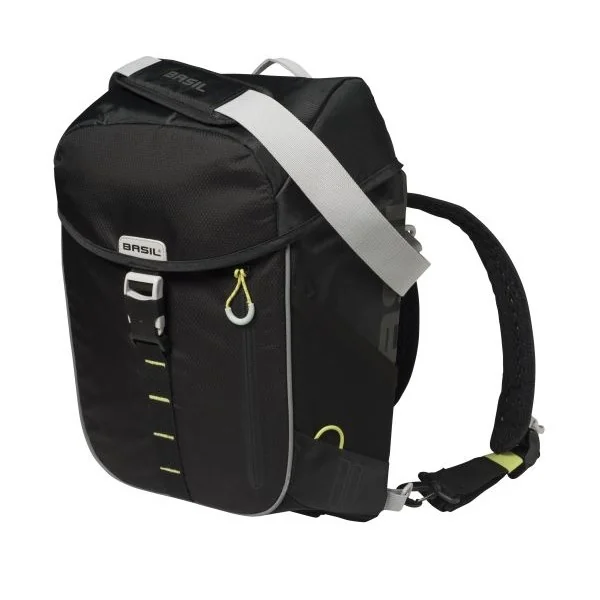 Fietsschoudertas Basil Miles Daypack 16 liter 33 x 17 x 41 cm zwart/lime-