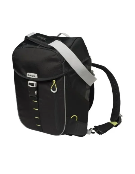 Fietsschoudertas Basil Miles Daypack 16 liter 33 x 17 x 41 cm zwart/lime-