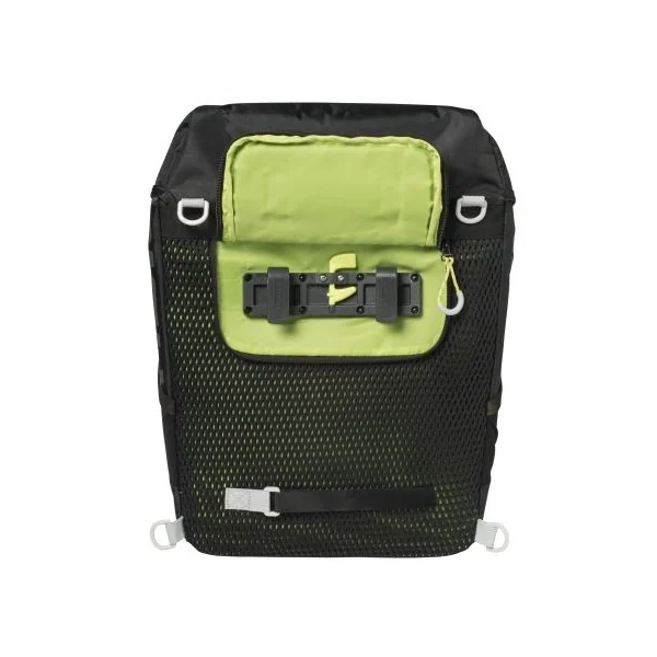 Fietsschoudertas Basil Miles Daypack 16 liter 33 x 17 x 41 cm zwart/lime-