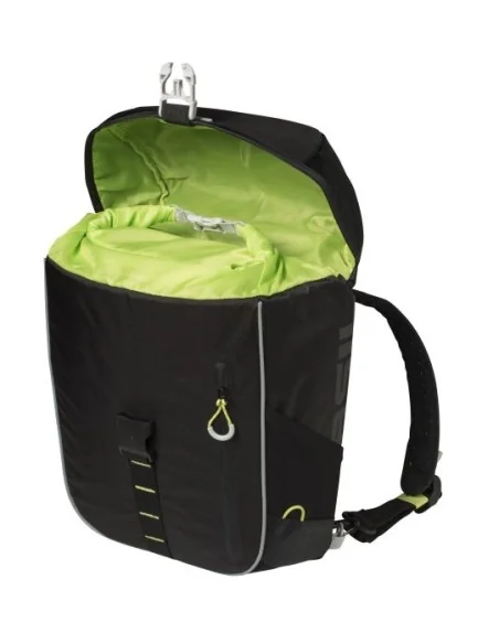 Fietsschoudertas Basil Miles Daypack 16 liter 33 x 17 x 41 cm zwart/lime-