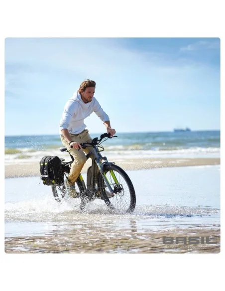 Fietsschoudertas Basil Miles Daypack 16 liter 33 x 17 x 41 cm zwart/lime-