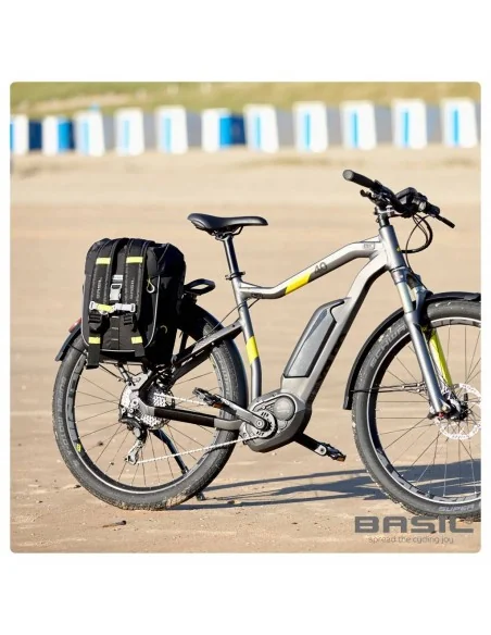 Fietsschoudertas Basil Miles Daypack 16 liter 33 x 17 x 41 cm zwart/lime-