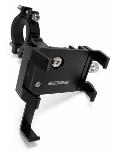 Telefoonhouder Edge G21 - Aluminium - 360° Draaibaar - Universele Stuurmontage - Extra Stevig - Zwart