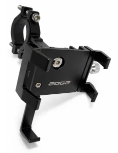 Telefoonhouder Edge G21 - Aluminium - 360° Draaibaar - Universele Stuurmontage - Extra Stevig - Zwart