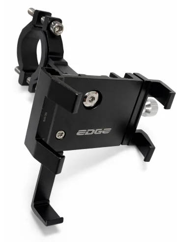 Telefoonhouder Edge G21 - Aluminium - 360° Draaibaar - Universele Stuurmontage - Extra Stevig - Zwart