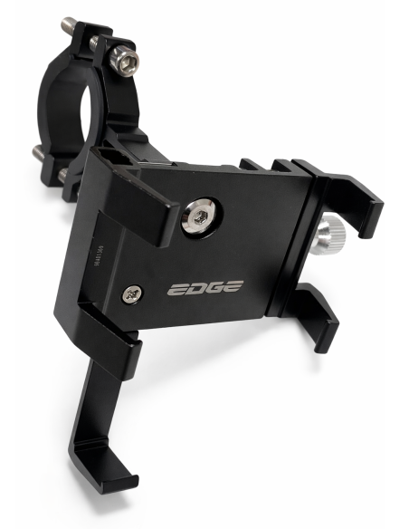 Telefoonhouder Edge G21 - Aluminium - 360° Draaibaar - Universele Stuurmontage - Extra Stevig - Zwart