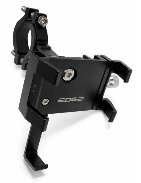 Telefoonhouder Edge G21 - Aluminium - 360° Draaibaar - Universele Stuurmontage - Extra Stevig - Zwart