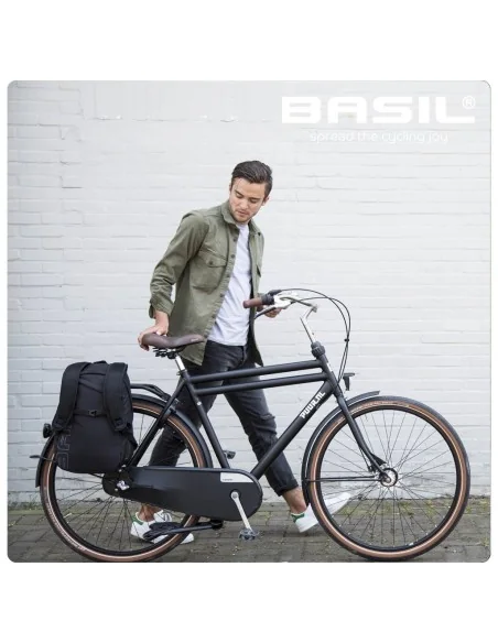 Fietsrugzak Basil Flex Backpack 17 liter 33 x 17 x 52 cm - zwart