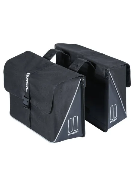 Dubbele fietstas Basil Forte 35 liter 41 x 15 x 34 cm - zwart