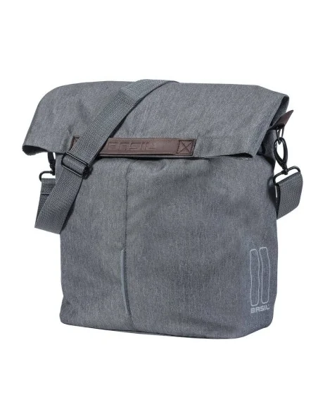 Fietstas Basil City Shopper 14-16 liter 30 x 18 x 49 cm - grijs