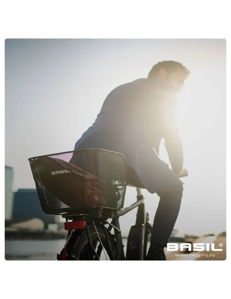 Fietsmand Basil Icon M 40 x 33 x 25 cm - zwart