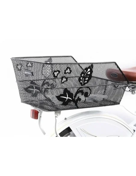 Fietsmand Basil Cento Flower 45 x 31 x 21 cm - zwart