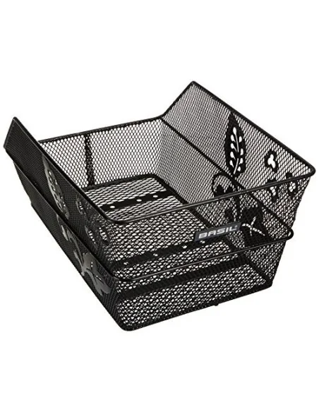 Fietsmand Basil Cento Flower 45 x 31 x 21 cm - zwart