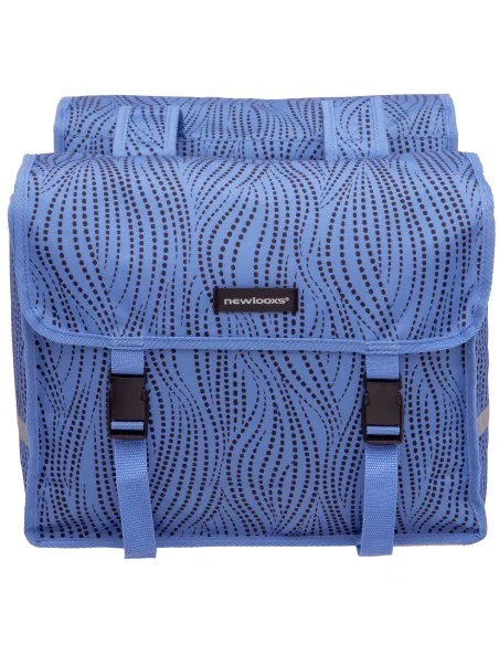 Dubbele fietstas New Looxs Fiori Alma 30 liter - 37 x 12,5 x 33 cm (x2) - blauw